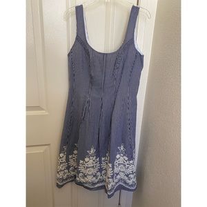 Nine West Blue and White Striped Dress